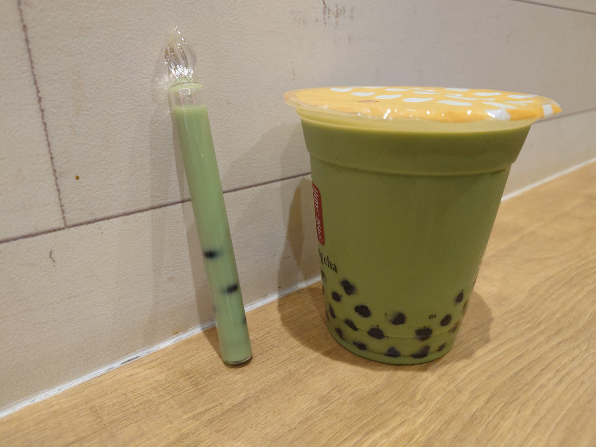 Glass Pen "Matcha Bubble tea"