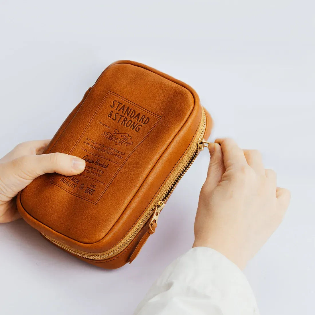 Utility Leather Case, TSL Oil Stamped leather