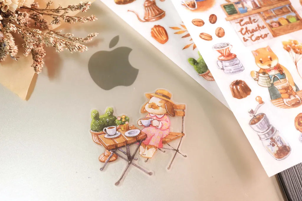 Maruco: Chacha Coco Cafe – Transfer Stickers