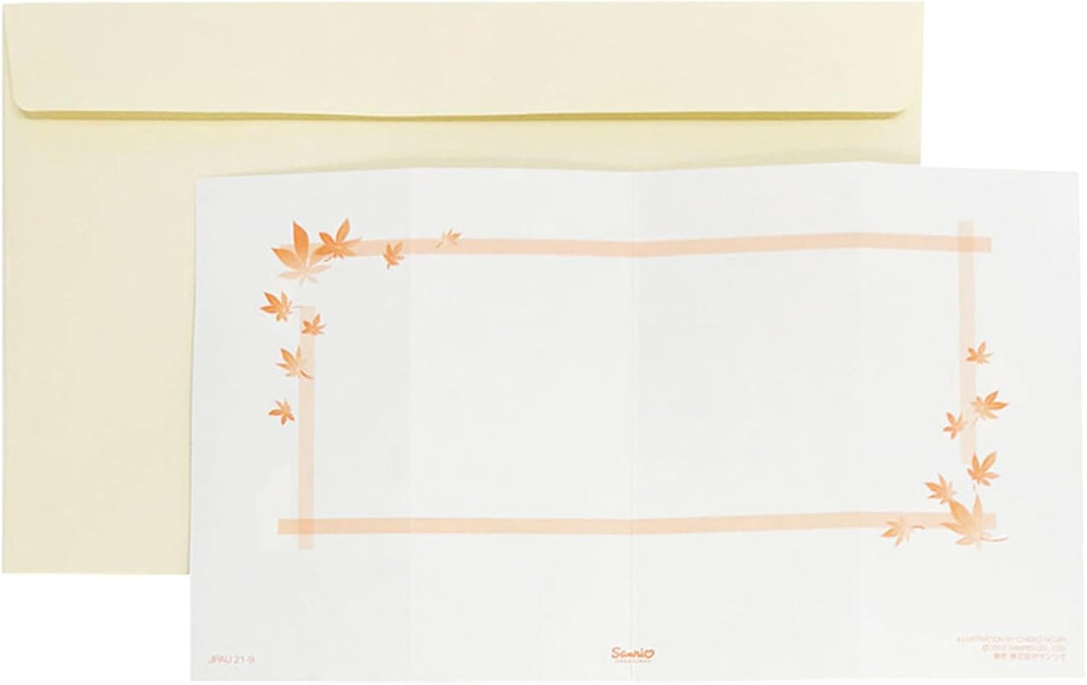 Sanrio Greeting Card: Mt. Fuji with Autumn Leaves (accordion fold)