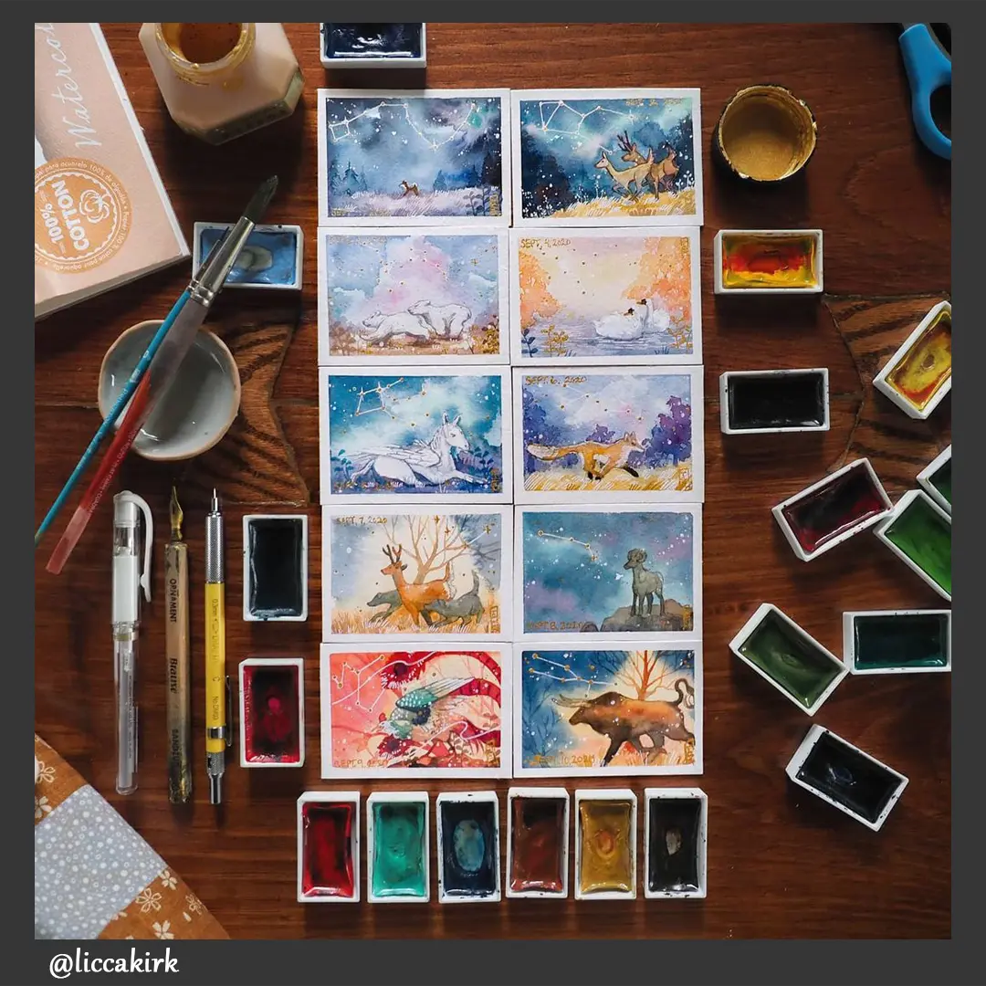 KURETAKE: 顔彩耽美 (Gansai-Tambi) Traditional Japanese Watercolors