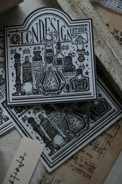 LCN rubber stamp: Ink Signboard wooden