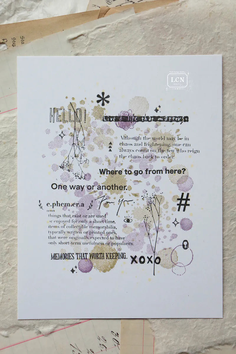 LCN clear stamps: Splashes