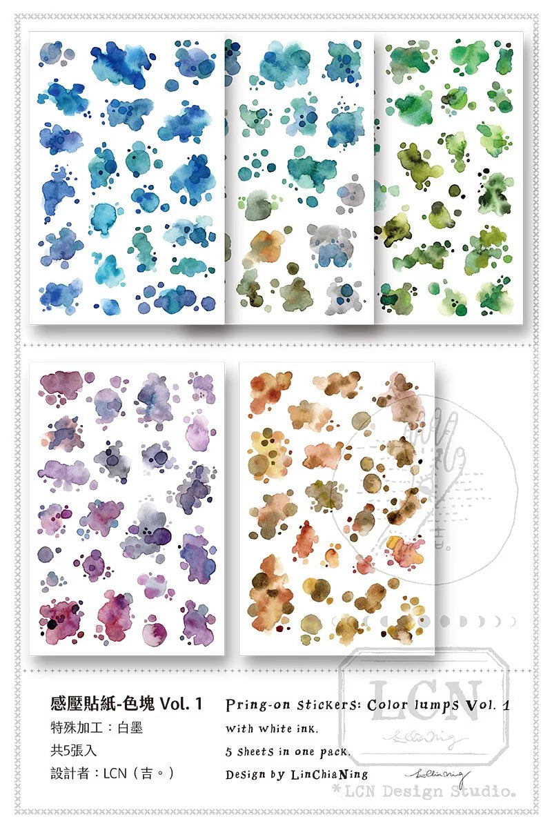 LCN print-on stickers: Color Lumps vol. 1