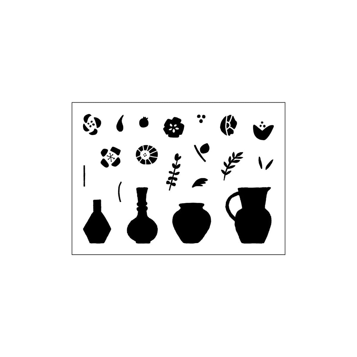 Pocket-Sized Clear Stamp Set - Flowers and Vases