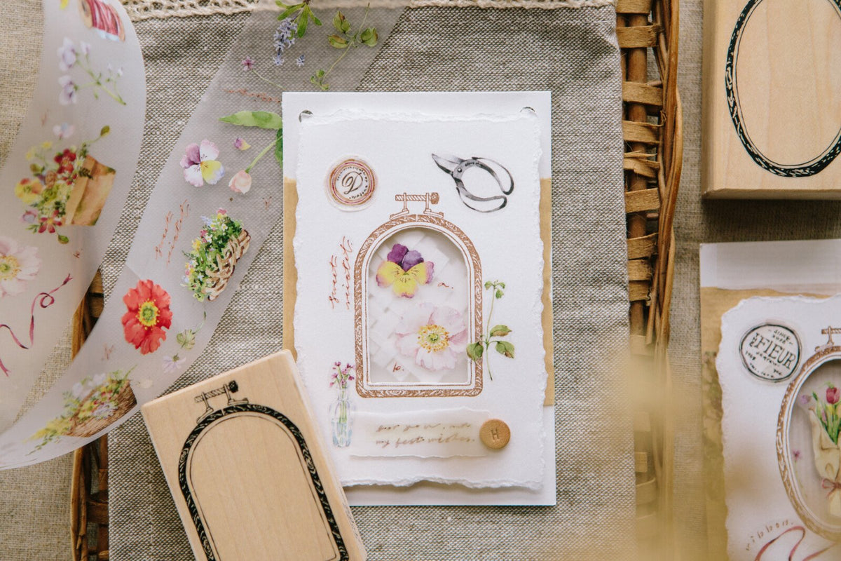 OURS Studio: Rubber Stamp - Window Embroidery Hoop Rubber Stamp