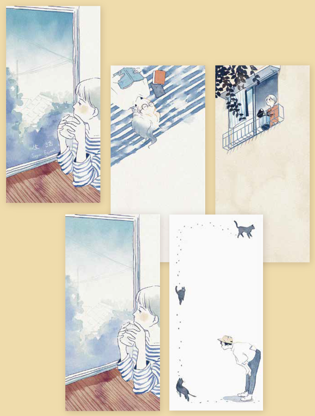 Cozyca products: Sayuri Fujimaki: Letter Pad - Seikatsu (Life)