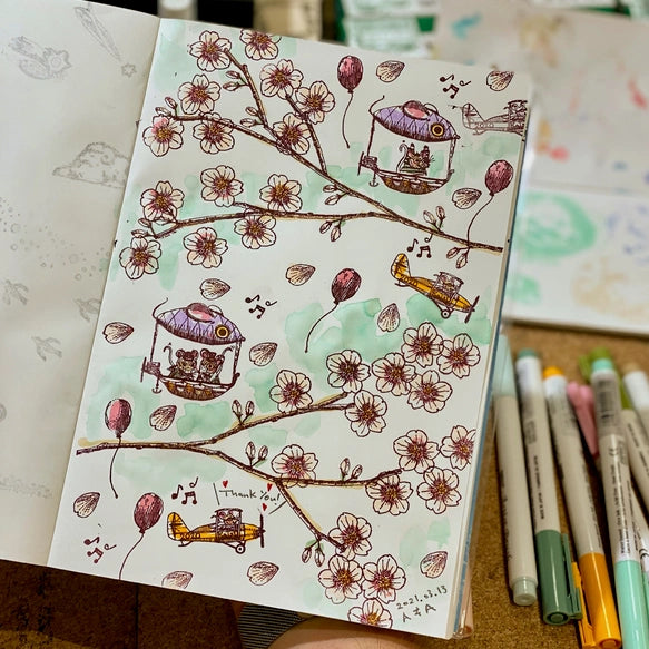 Sakura Stamp Set (Alisa & Akamegane)