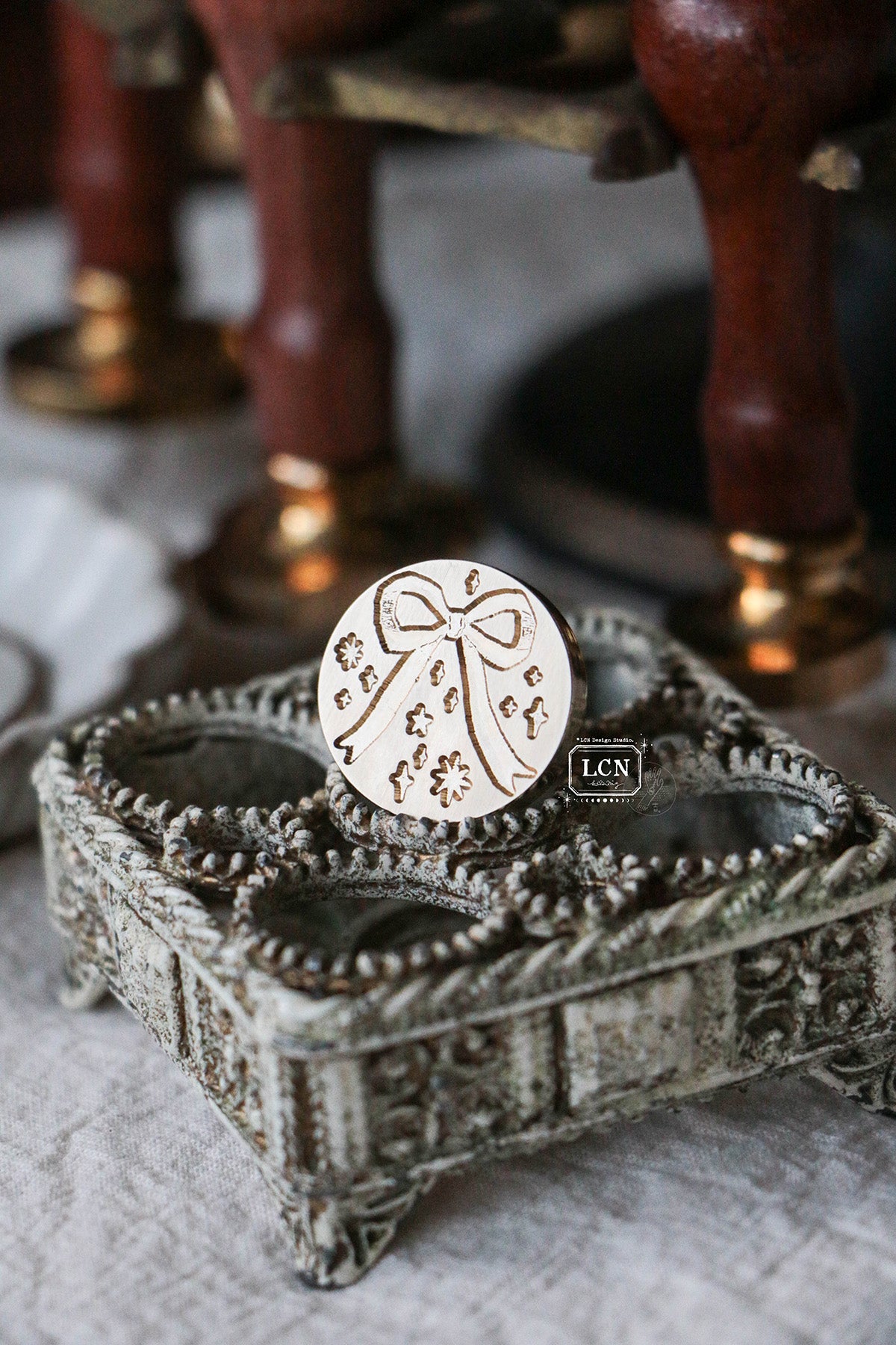 LCN Wax Seal Stamp Set: Bow - round