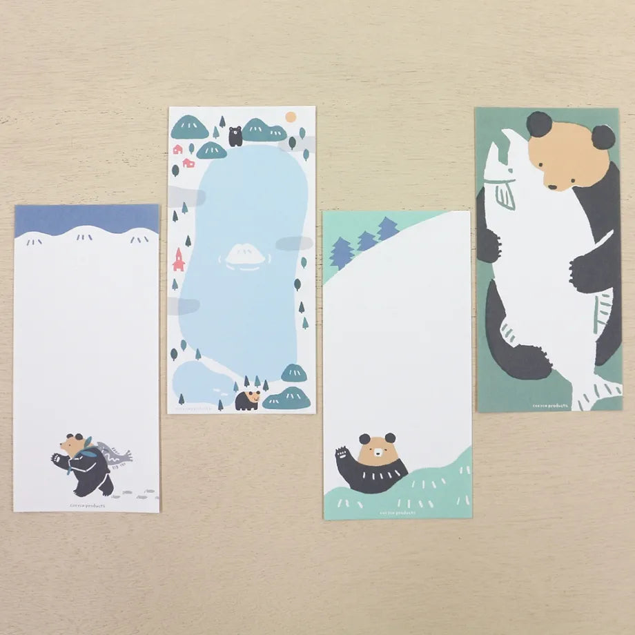 Cozyca products: Masao Takahata: Letter Pad - くま (Bear)