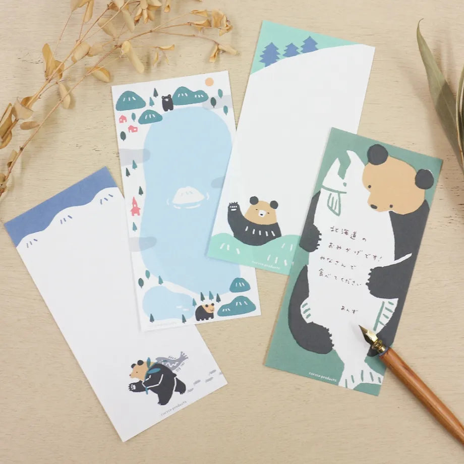 Cozyca products: Masao Takahata: Letter Pad - くま (Bear)