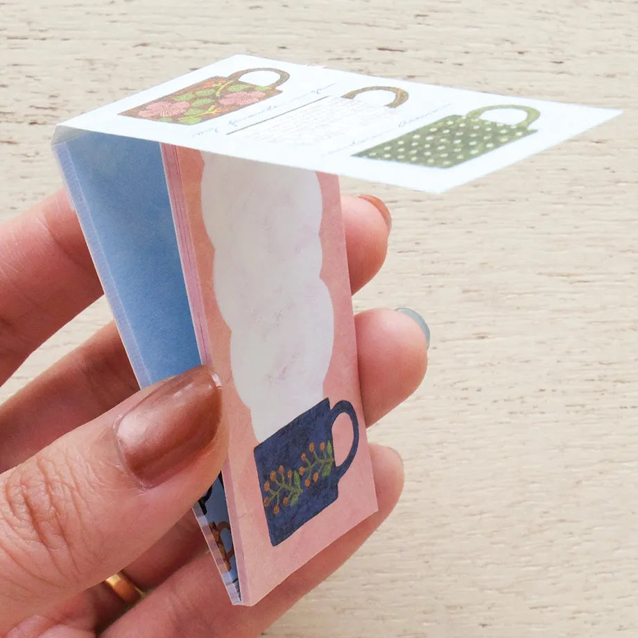 Cozyca products: Midori Asano: Sticky Notes: My Favourite Mugs - three o'clock