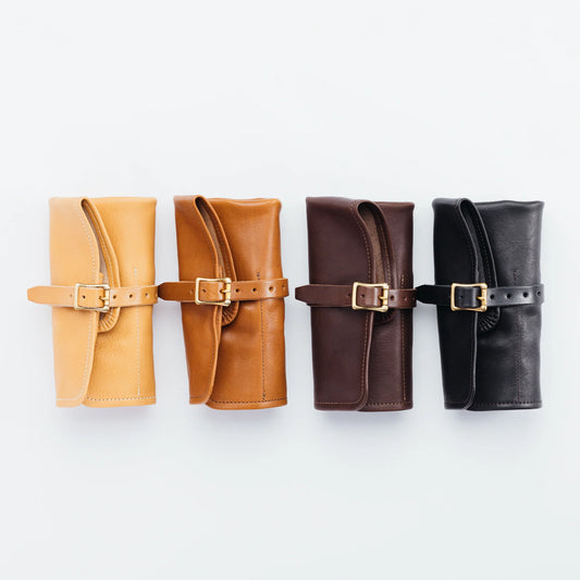 TSL Leather roll pen case