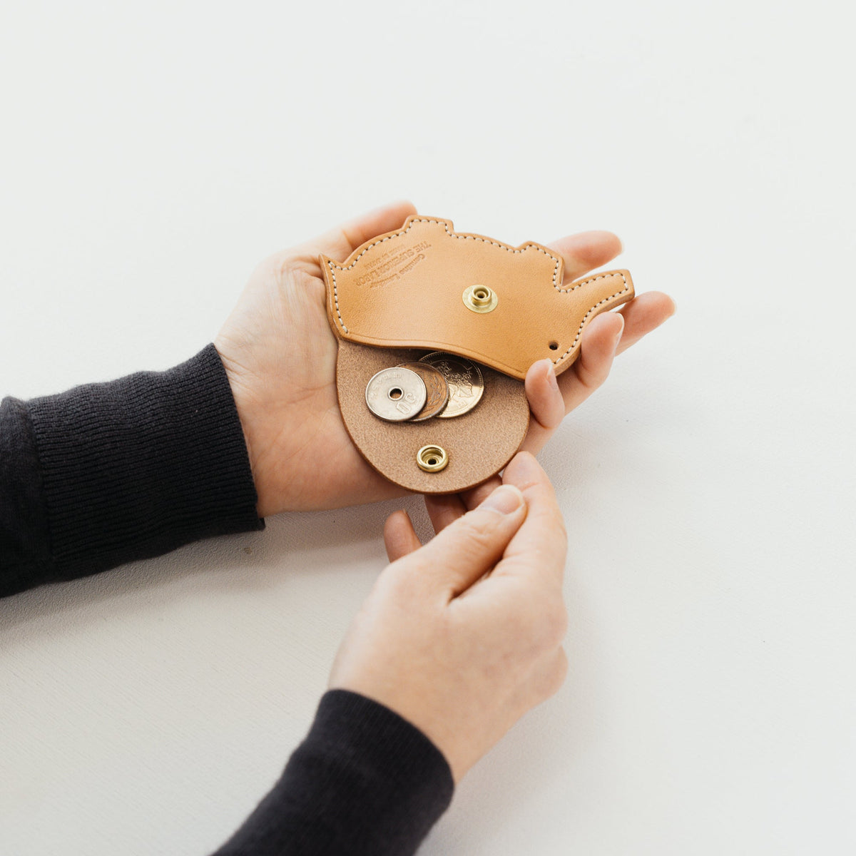 PRE-ORDER: TSL Leather Elephant Coin Case