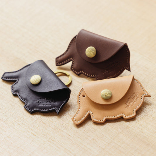 PRE-ORDER: TSL Leather Elephant Coin Case