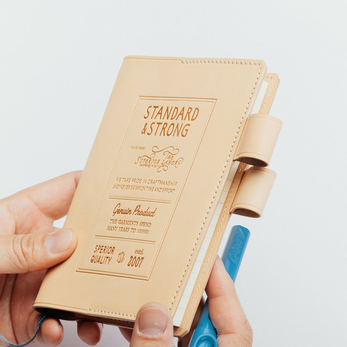 PRE-ORDER: A6 Notebook Cover Keeper, TSL Stamped leather