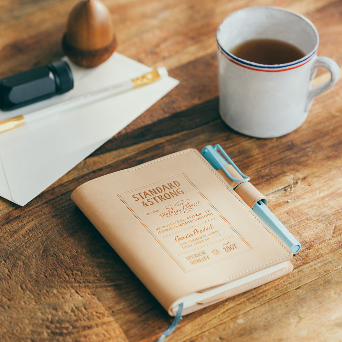 PRE-ORDER: A6 Notebook Cover Keeper, TSL Stamped leather