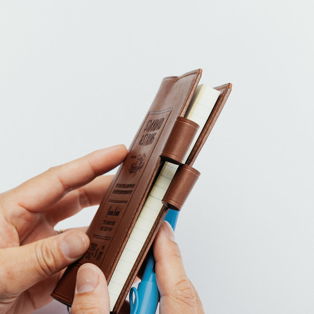 PRE-ORDER: A6 Notebook Cover Keeper, TSL Stamped leather