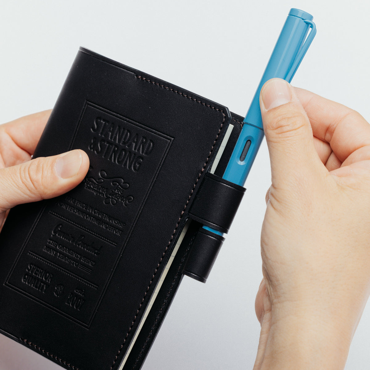 PRE-ORDER: A6 Notebook Cover Keeper, TSL Stamped leather