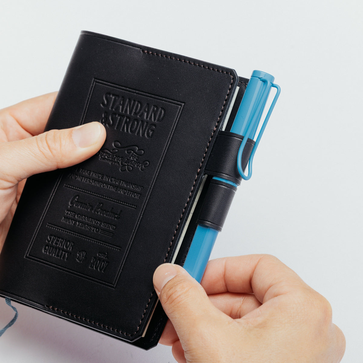 PRE-ORDER: A6 Notebook Cover Keeper, TSL Stamped leather