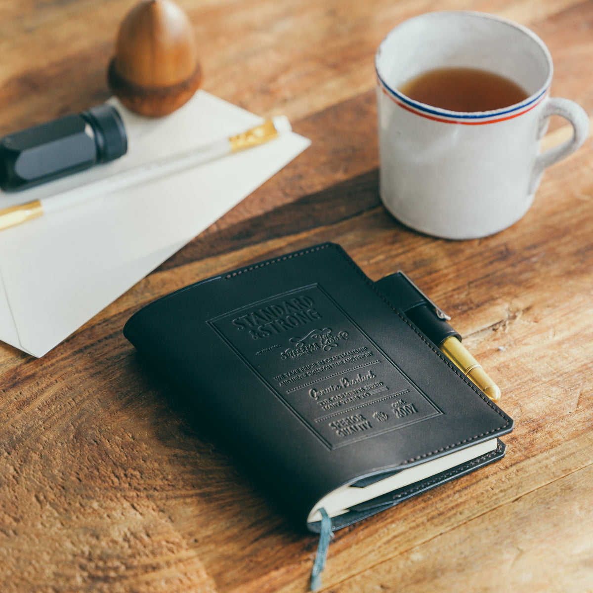 PRE-ORDER: A6 Notebook Cover Keeper, TSL Stamped leather