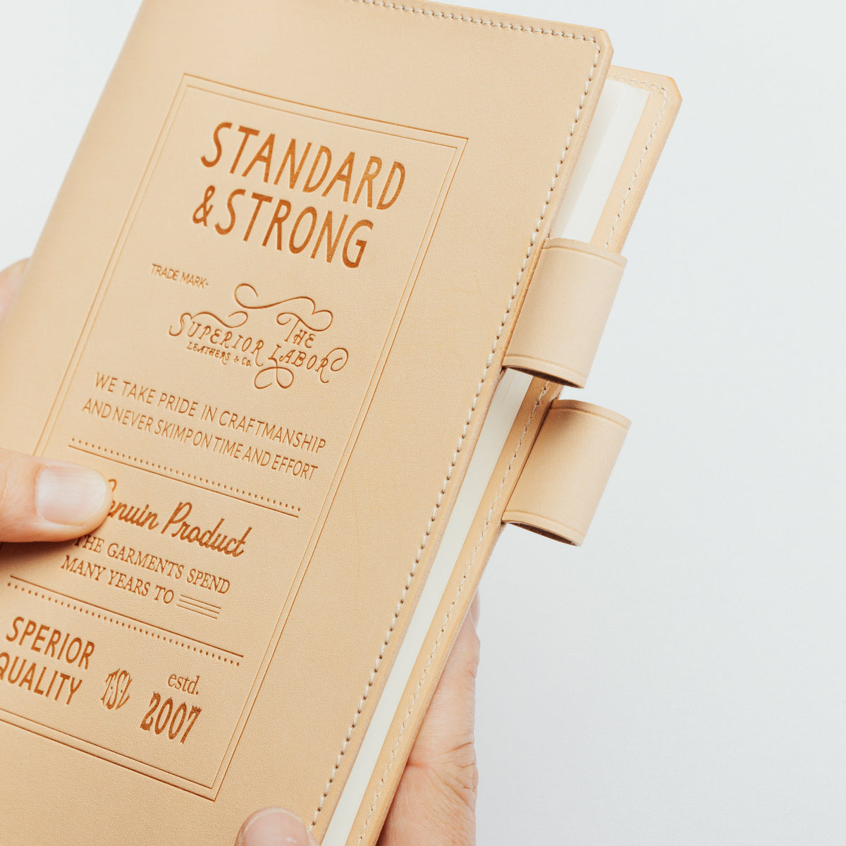 PRE-ORDER: A5 Notebook Cover Keeper, TSL Stamped leather