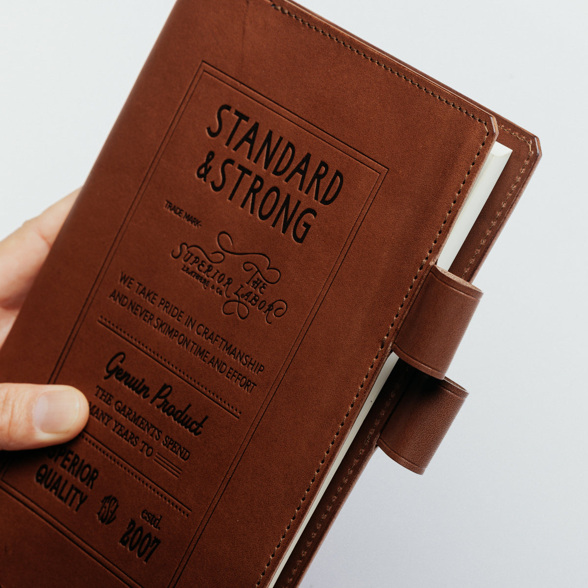 PRE-ORDER: A5 Notebook Cover Keeper, TSL Stamped leather
