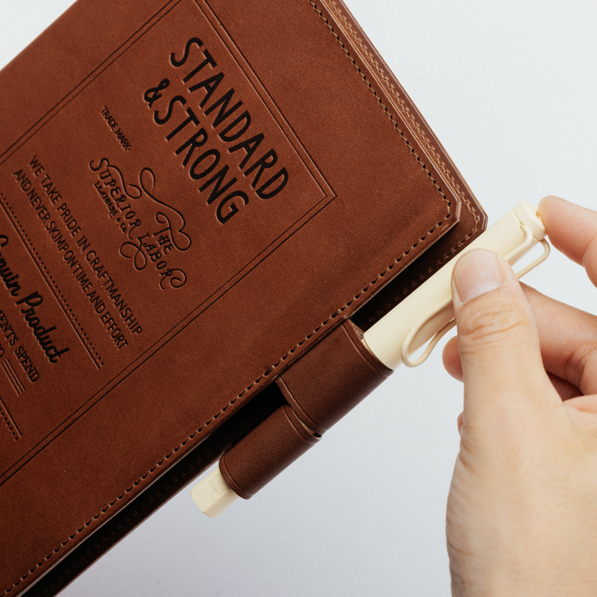PRE-ORDER: A5 Notebook Cover Keeper, TSL Stamped leather