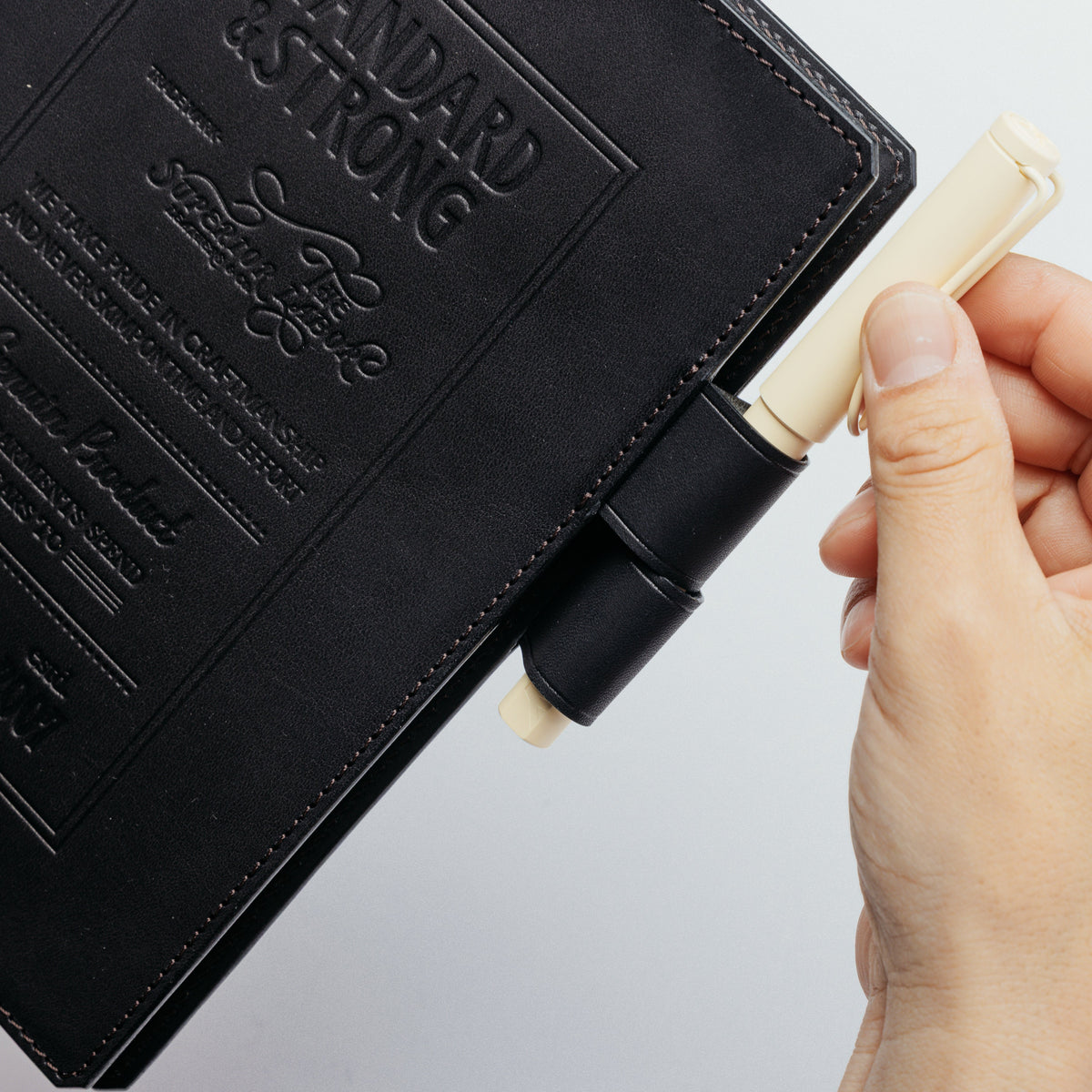 PRE-ORDER: A5 Notebook Cover Keeper, TSL Stamped leather