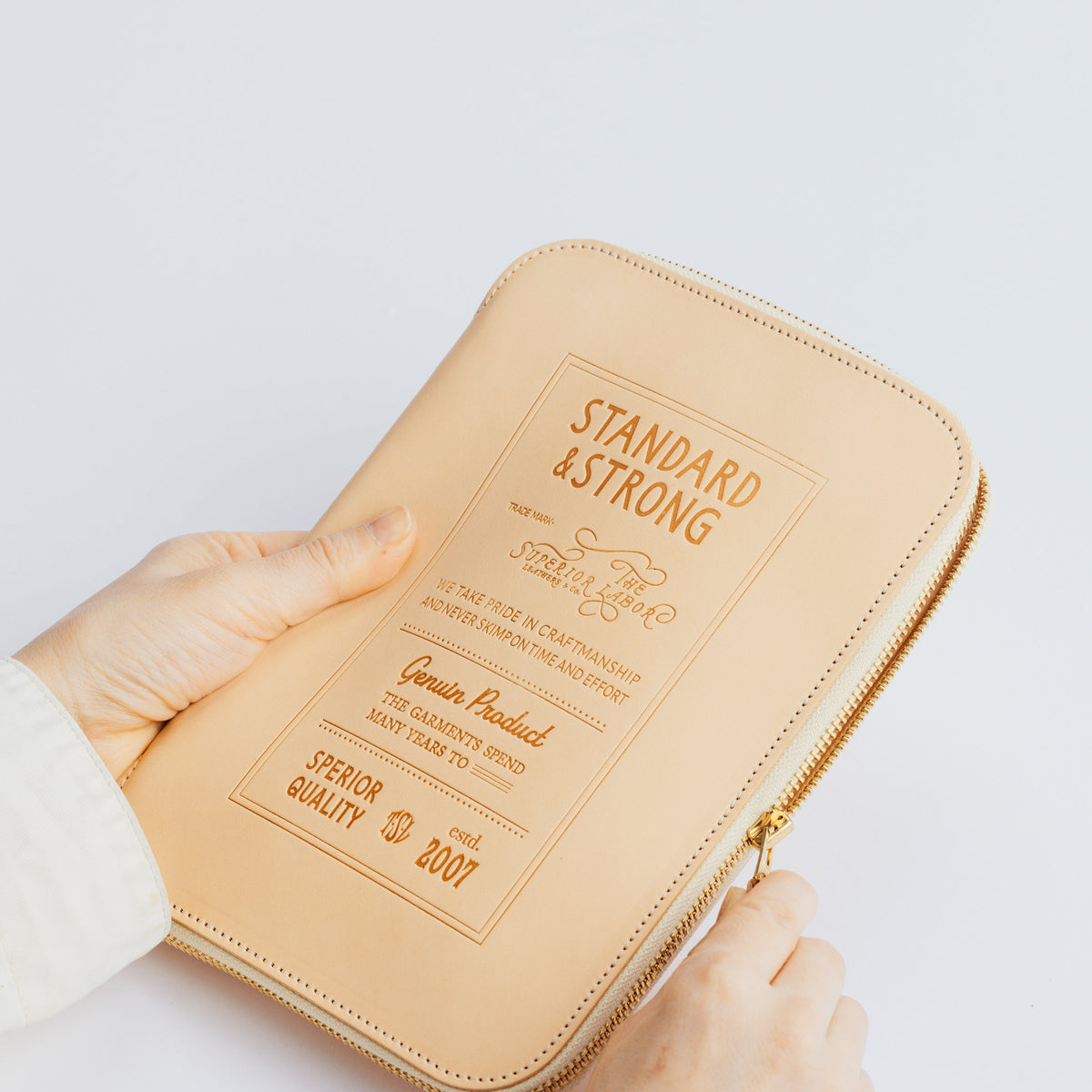 PREORDER: A5 Zip Organizer TSL Stamped Leather