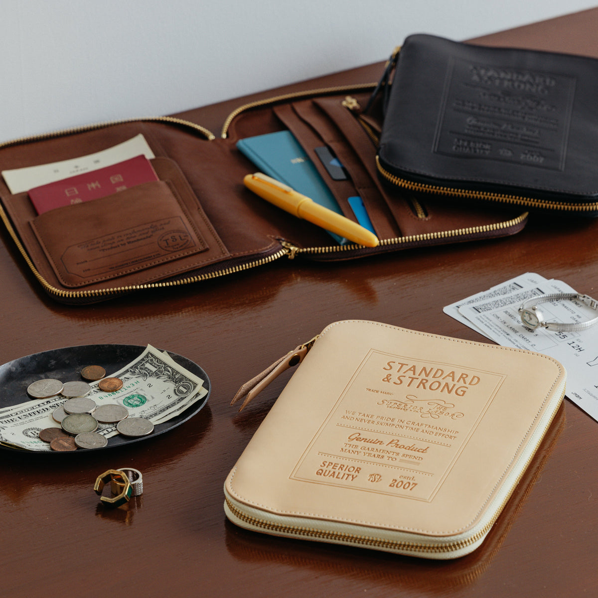 PREORDER: A5 Zip Organizer TSL Stamped Leather