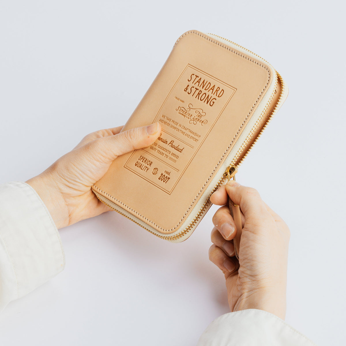 PRE-ORDER: A6 Zip Organizer TSL Stamped Leather