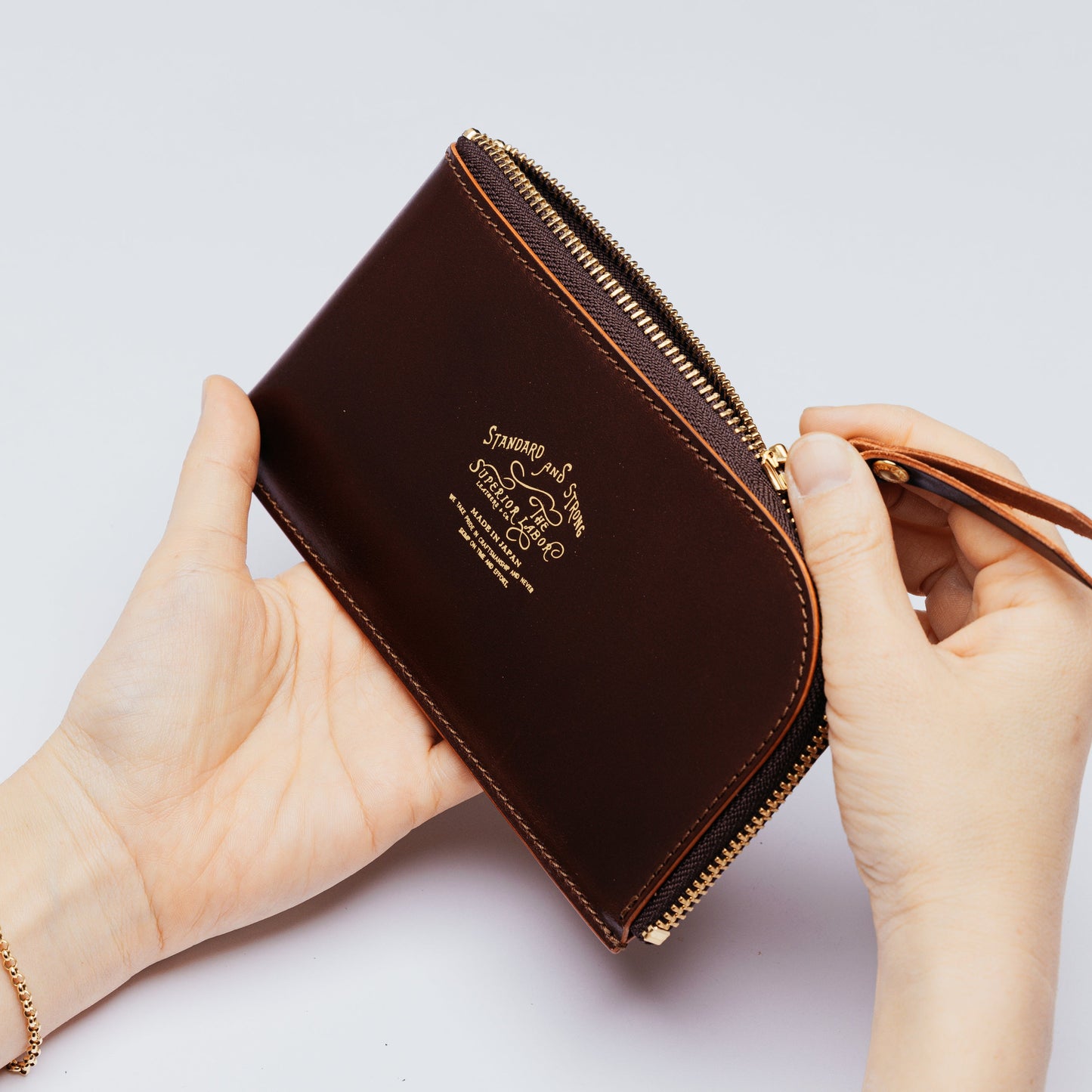 PREORDER: TSL Cordovan leather L Zip Purse