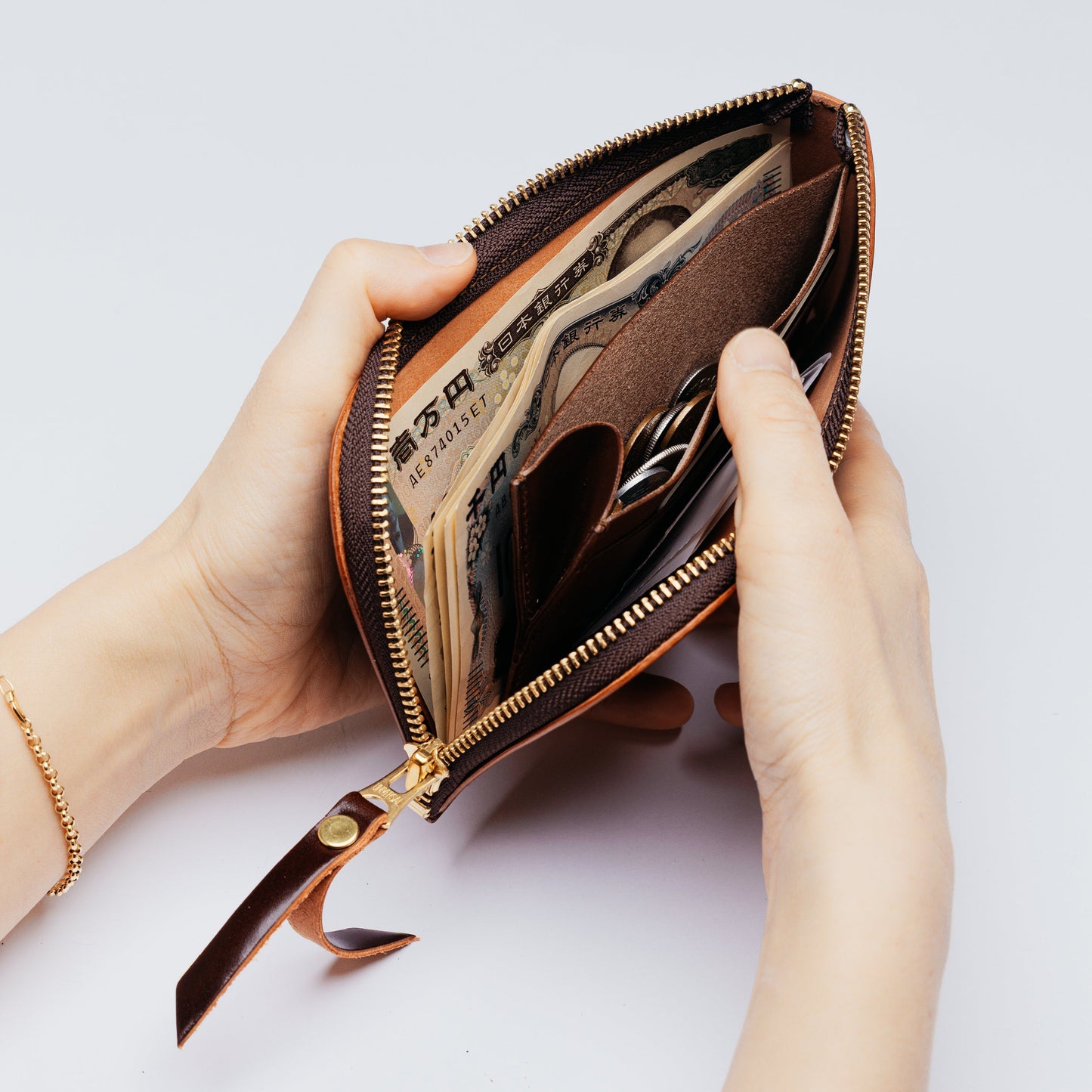 PREORDER: TSL Cordovan leather L Zip Purse