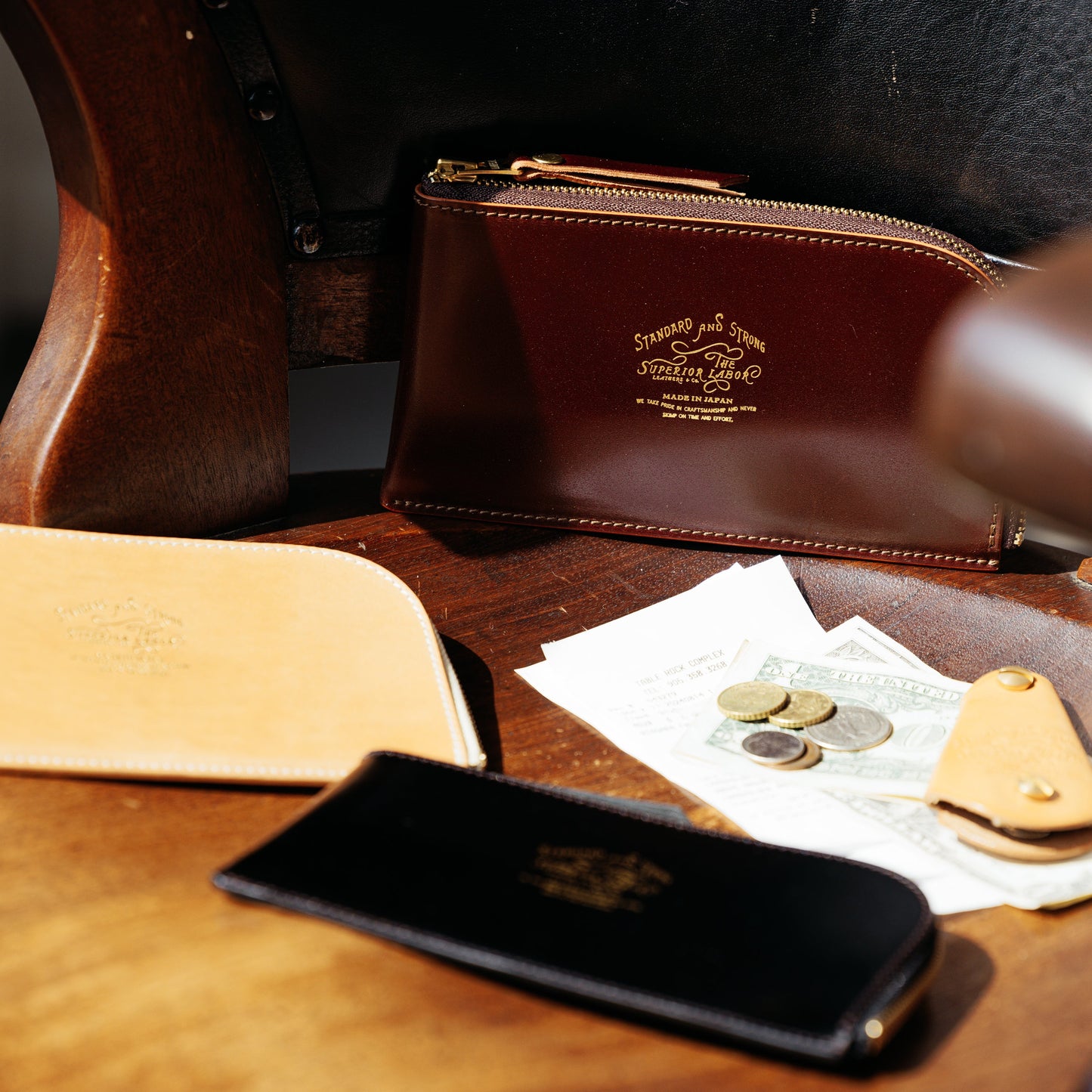 PREORDER: TSL Cordovan leather L Zip Purse