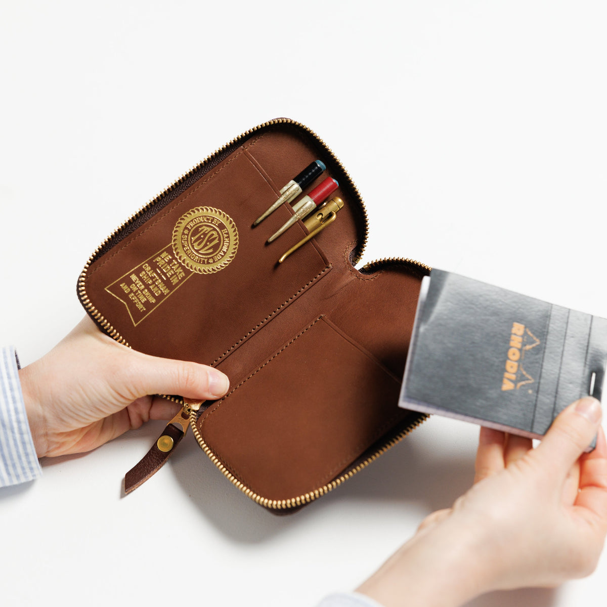 PRE-ORDER: TSL Oil Leather Zip Pen Case
