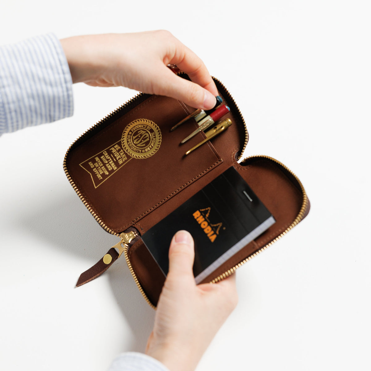 PRE-ORDER: TSL Oil Leather Zip Pen Case