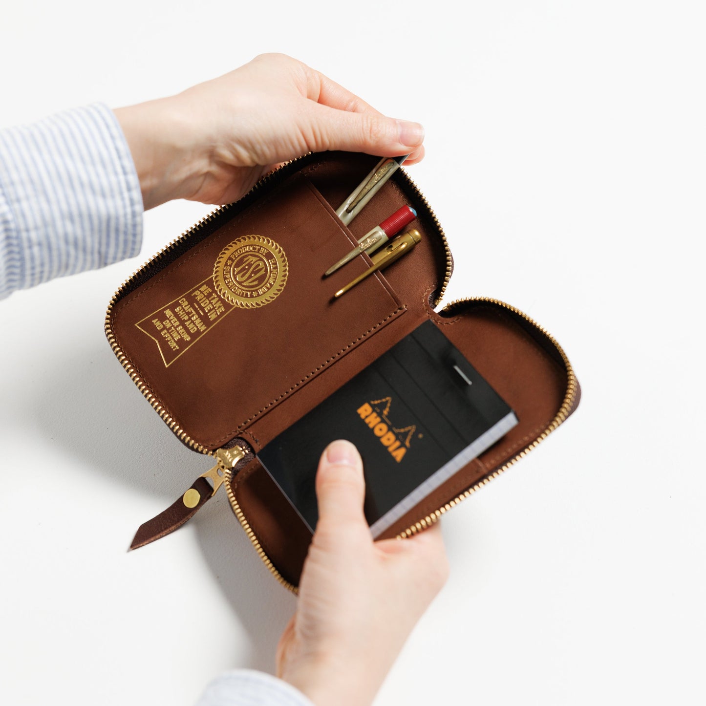 PRE-ORDER: TSL Oil Leather Zip Pen Case