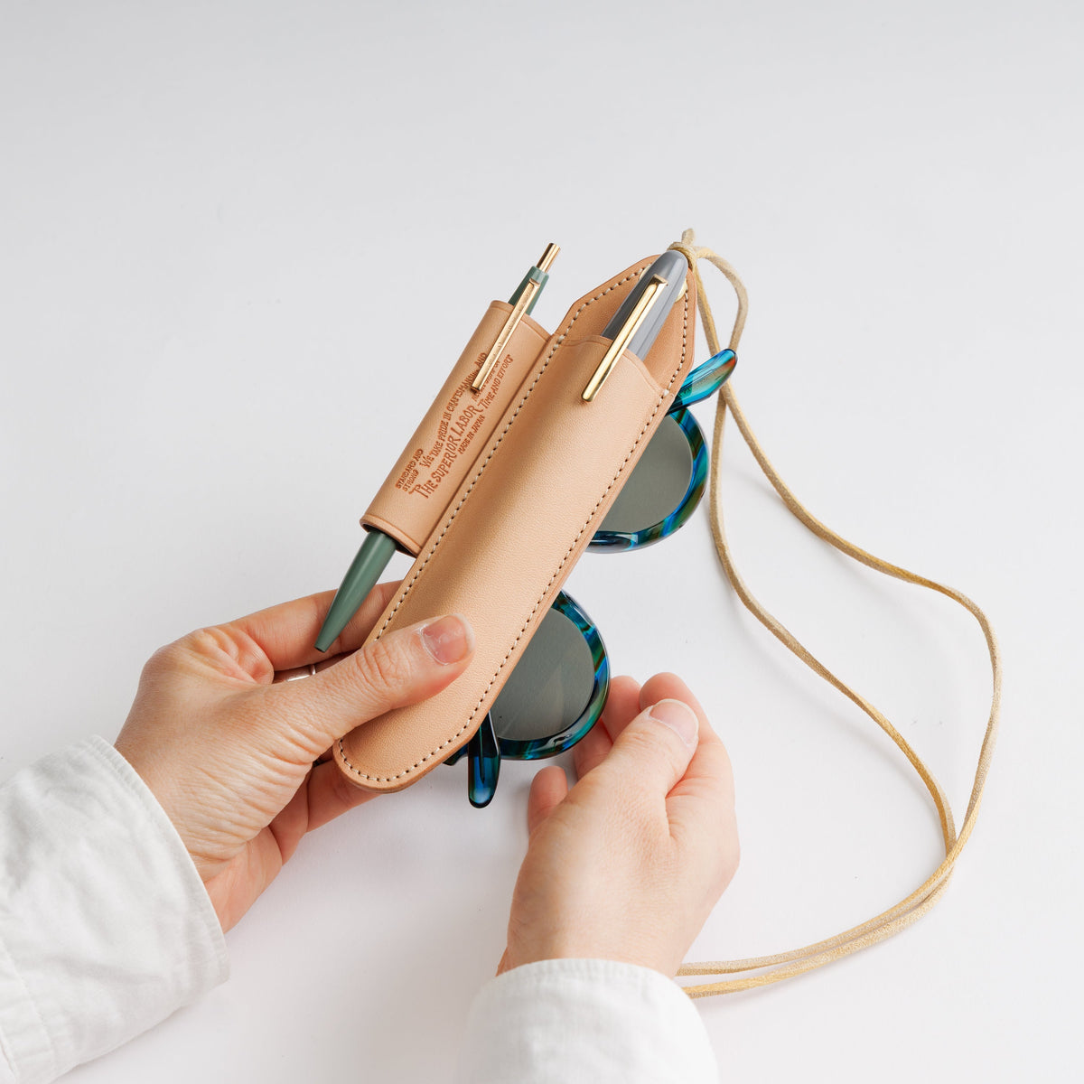 PRE-ORDER: TSL Tochigi Leather Pen & Glasses Holder