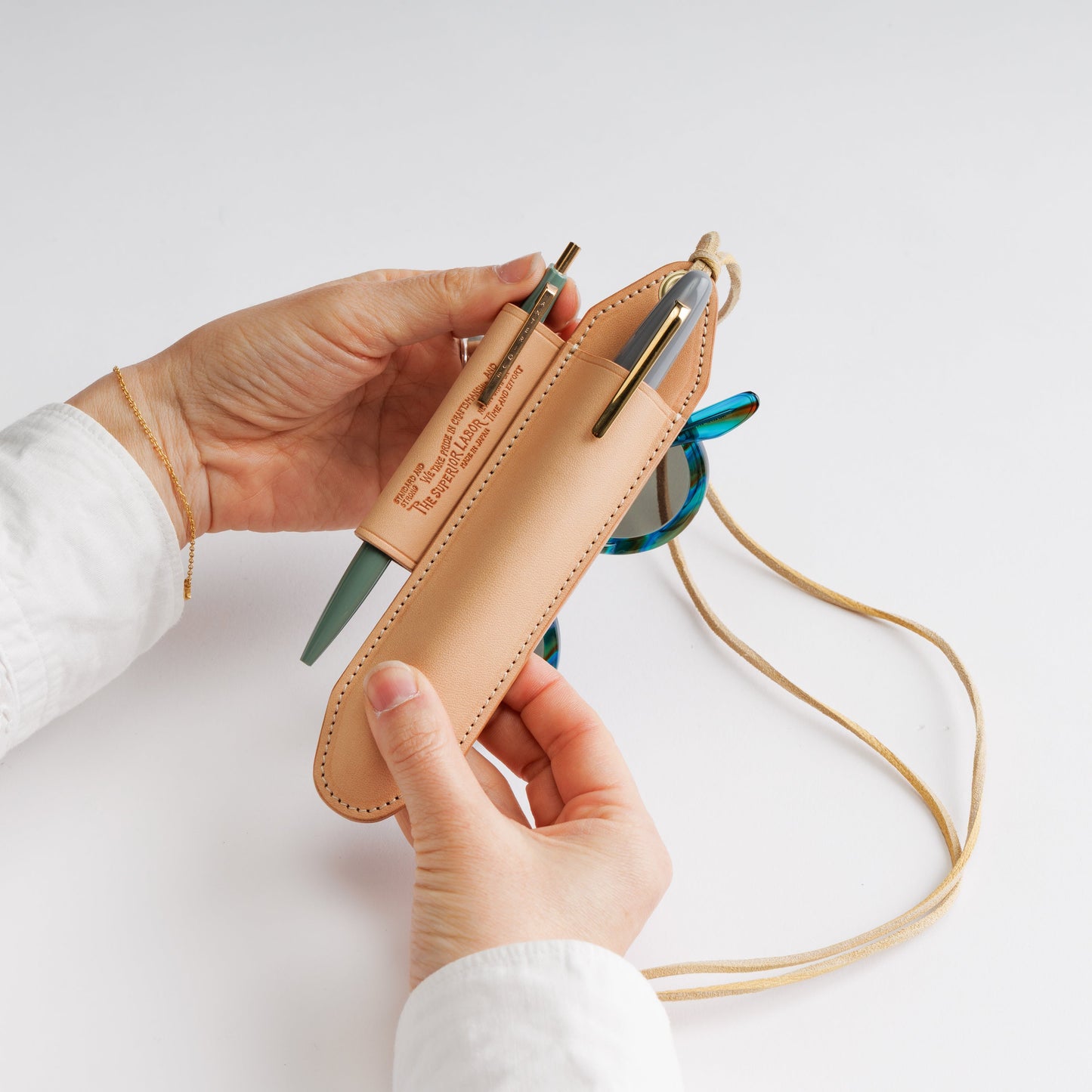 PRE-ORDER: TSL Tochigi Leather Pen & Glasses Holder