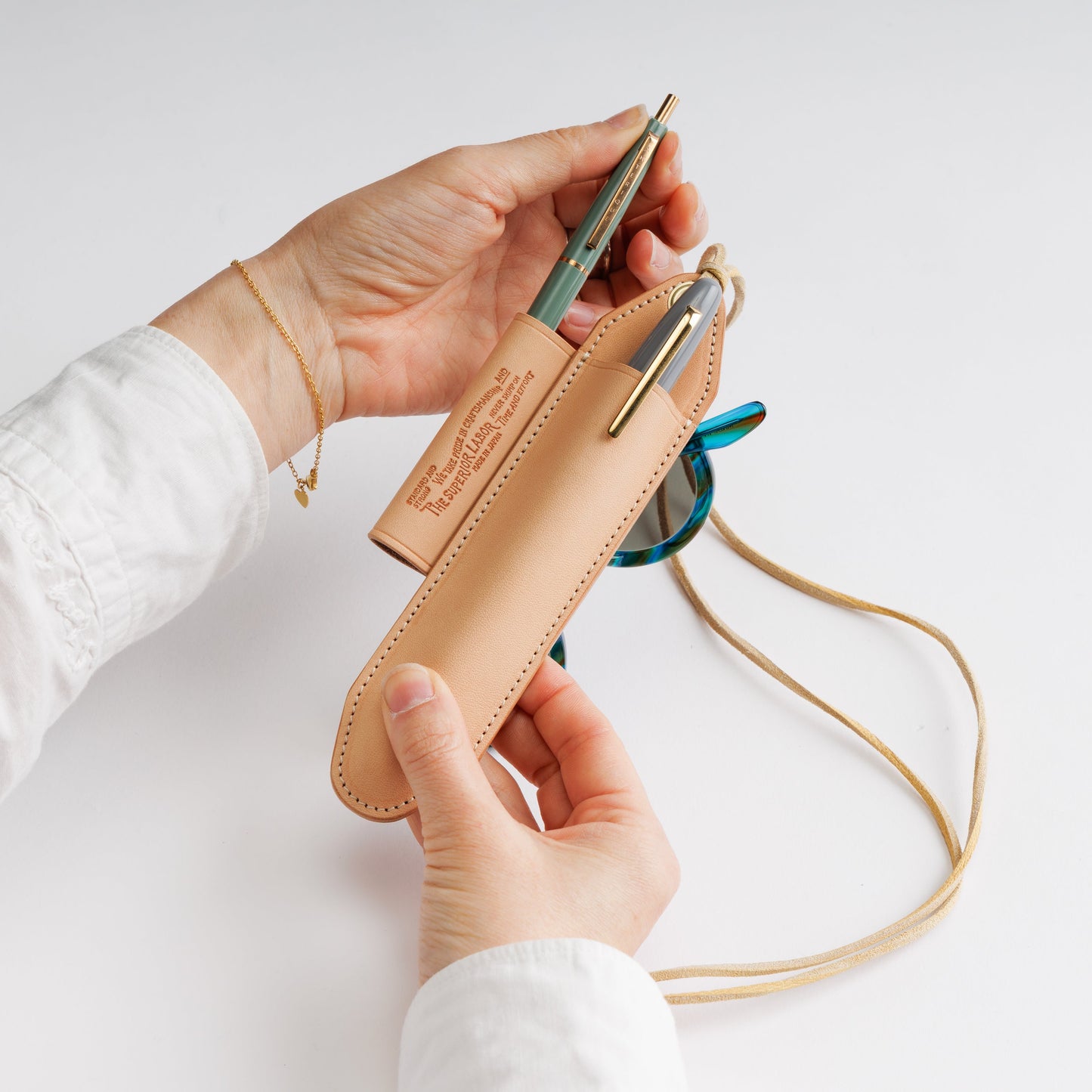 PRE-ORDER: TSL Tochigi Leather Pen & Glasses Holder