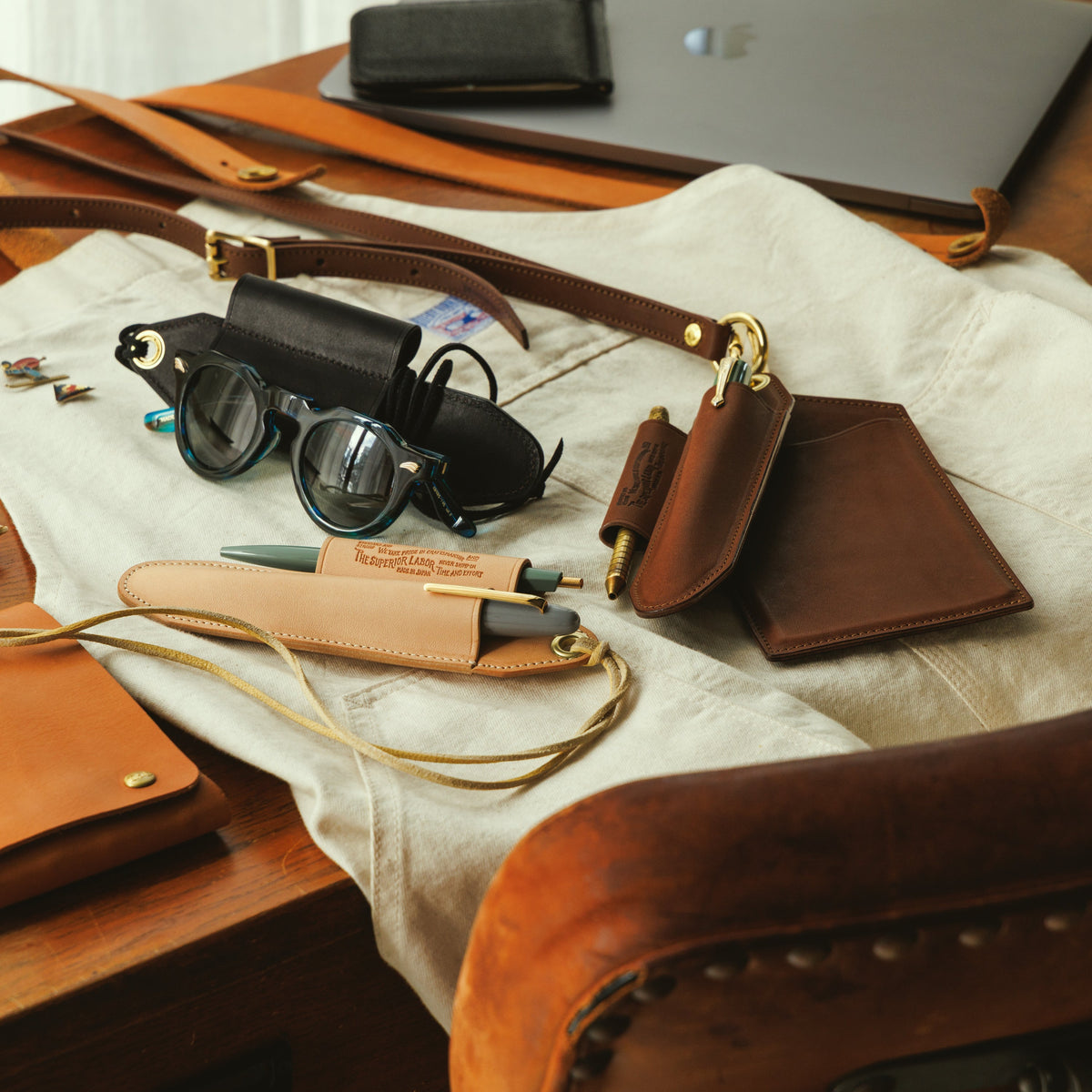 PRE-ORDER: TSL Tochigi Leather Pen & Glasses Holder