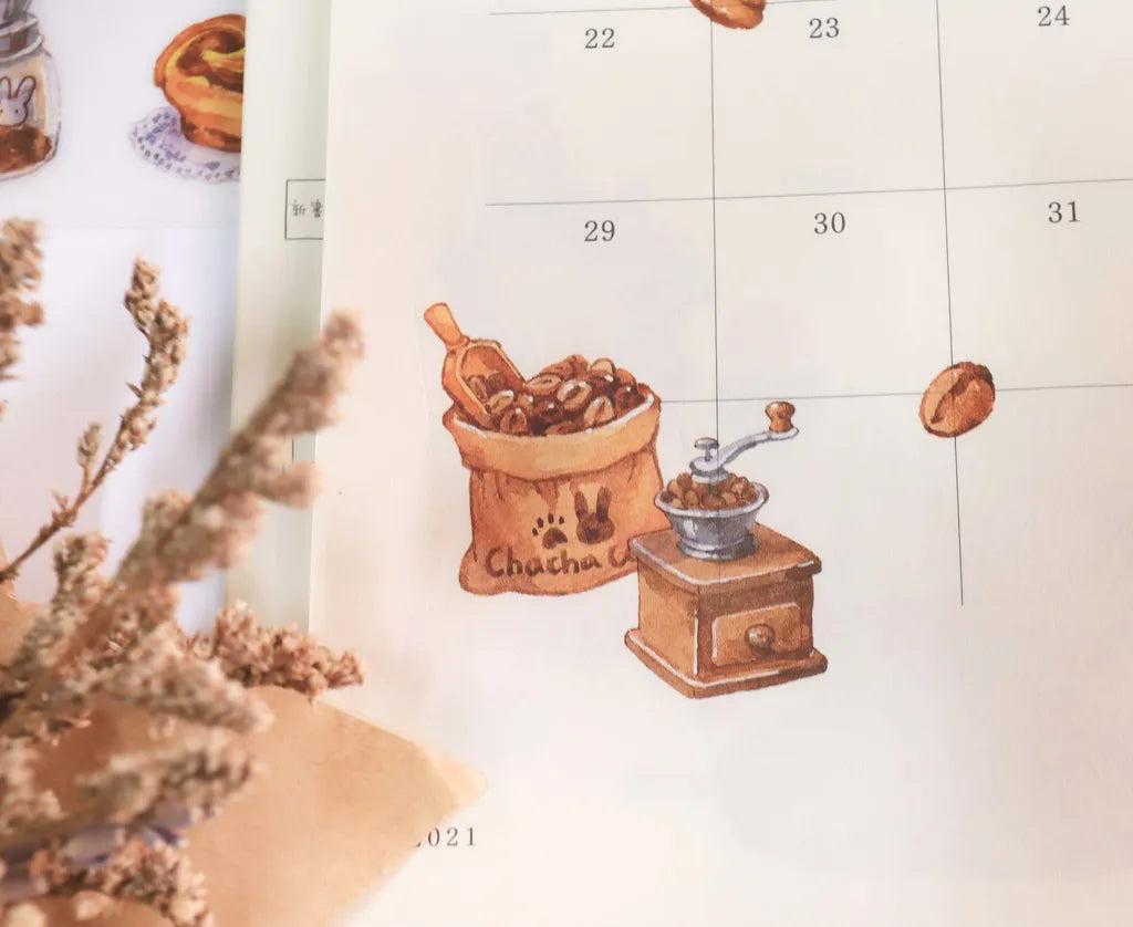Maruco: Chacha Coco Cafe – Transfer Stickers