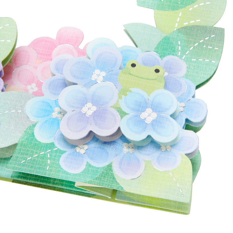 Sanrio Greeting Card: Hydrangea and Frog