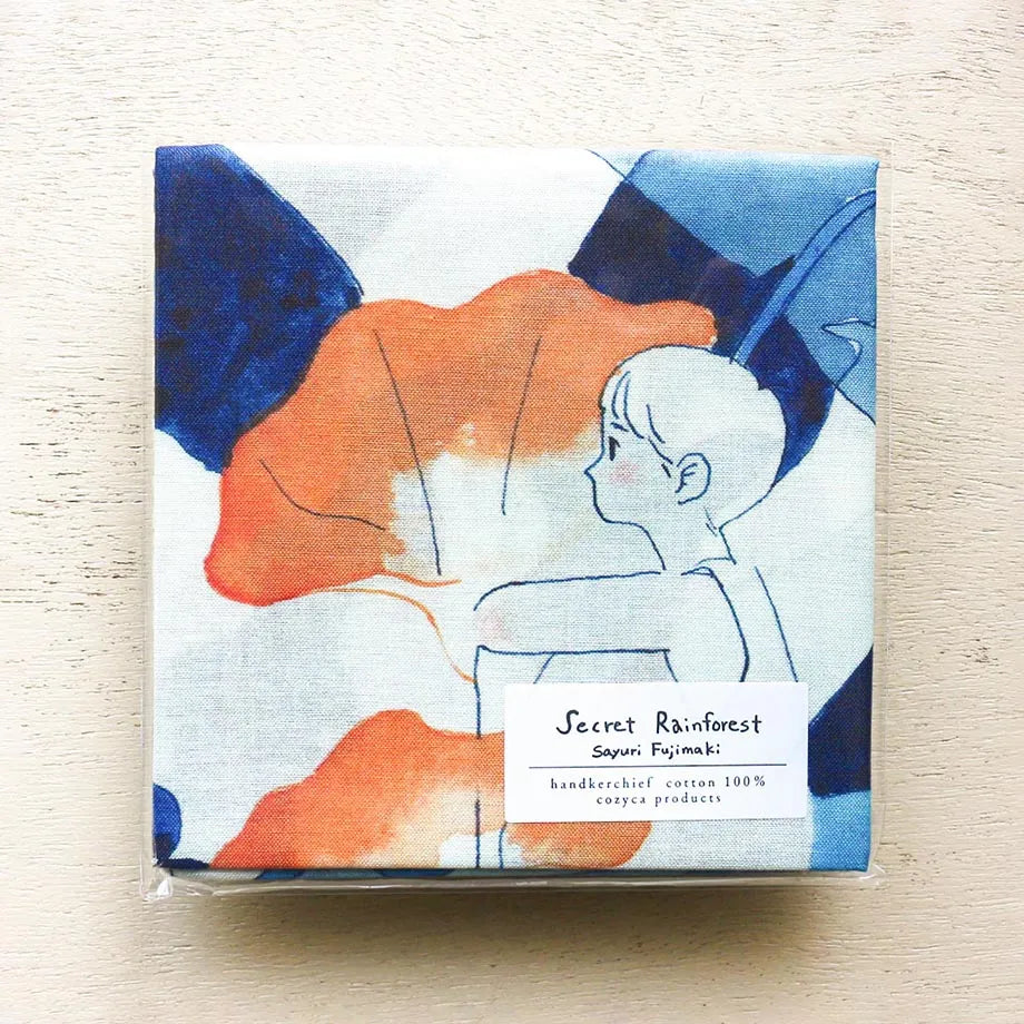 Cozyca products: Sayuri Fujimaki: Handkerchief - Secret Rainforest