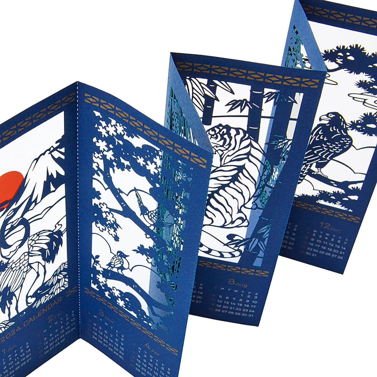 Sanrio Greeting Card: Bamboo Folding Screen Scenes (Four Seasons) 2024 Calendar