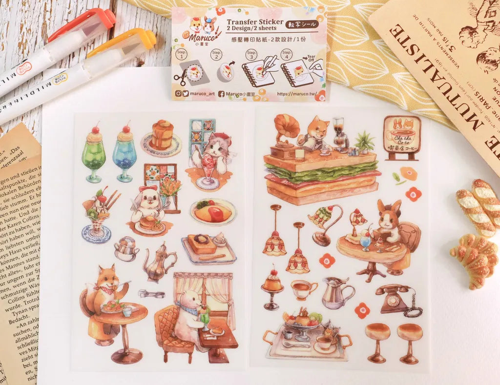 Maruco: Chacha Coco Kissaten – Transfer Stickers