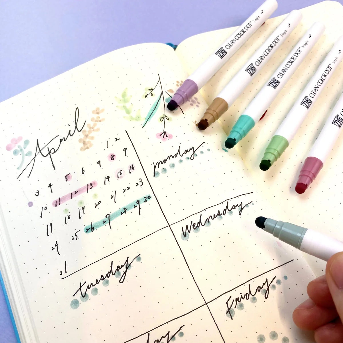 ZIG Clean Color Dot - Mild Smoky Color Set