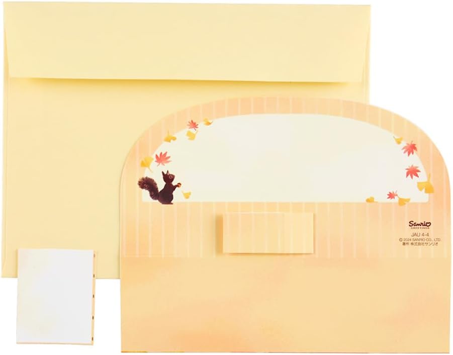 Sanrio Greeting Card: Squirrel Painting in Autumn