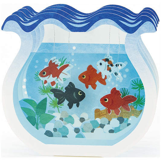 Sanrio Greeting Card: Goldfish Bowl (lasercut) ver. 2